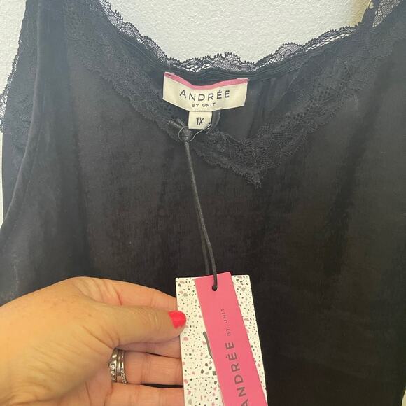 Black camisole Sz 1x Andree by Unit - Picture 9 of 11